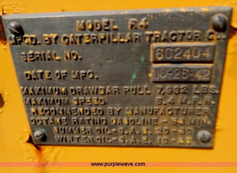 image for item B5837 1942 Caterpillar R4 dozer