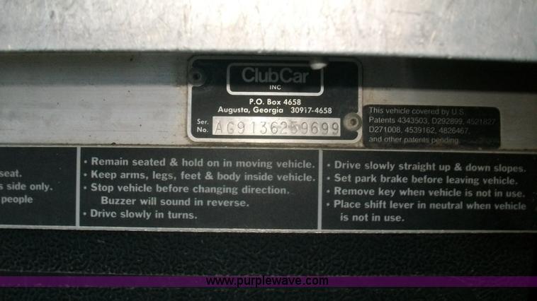 image for item C1443 Club Car gas golf cart