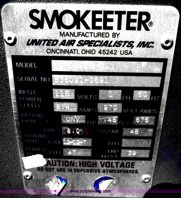 image for item E4513 Smokeeter DC-DA015-0L air cleaner