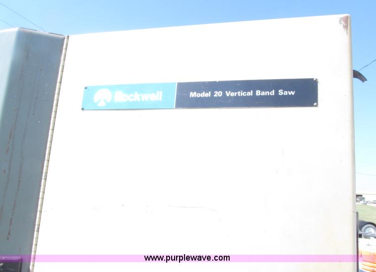 image for item E4516 Rockwell 20 vertical bandsaw