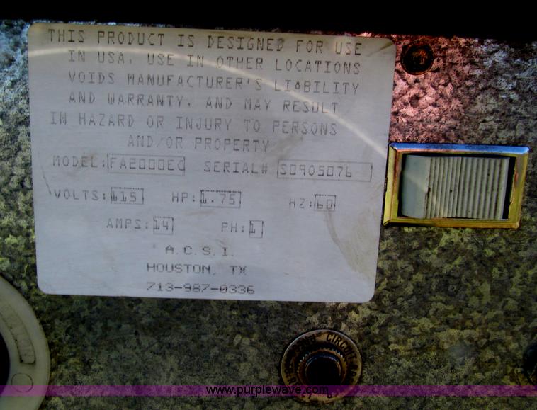 image for item E4518 Force Air 2000EC portable air scrubber