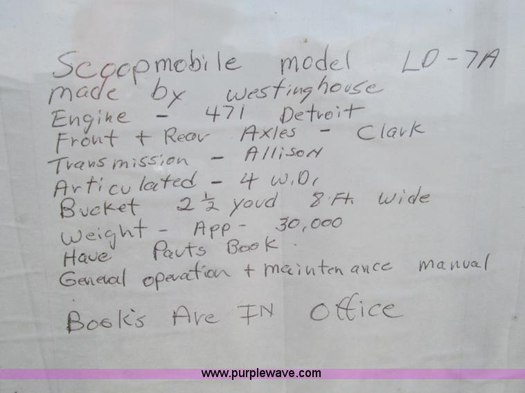 image for item G9438 Scoopmobile LD-7A articulated wheel loader