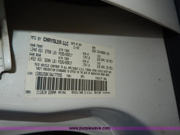 image for item I4274 2008 Dodge Nitro SLT SUV