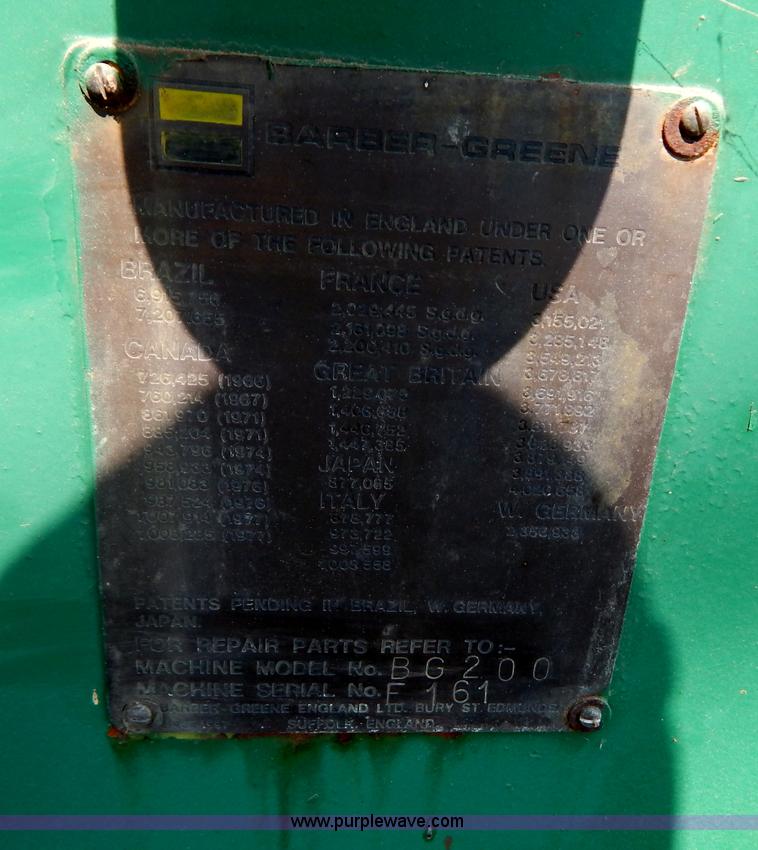 image for item B5829 Barber Greene BG200 paver