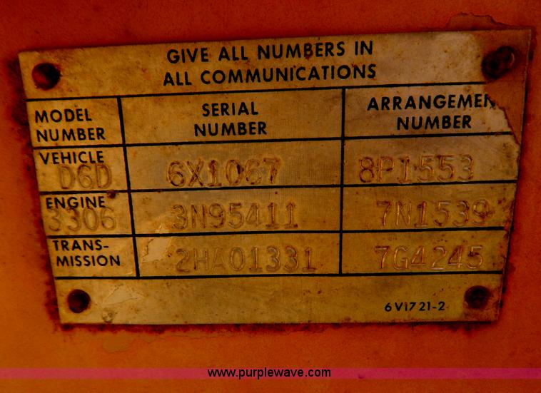 image for item B5831 1980 Caterpillar D6D dozer