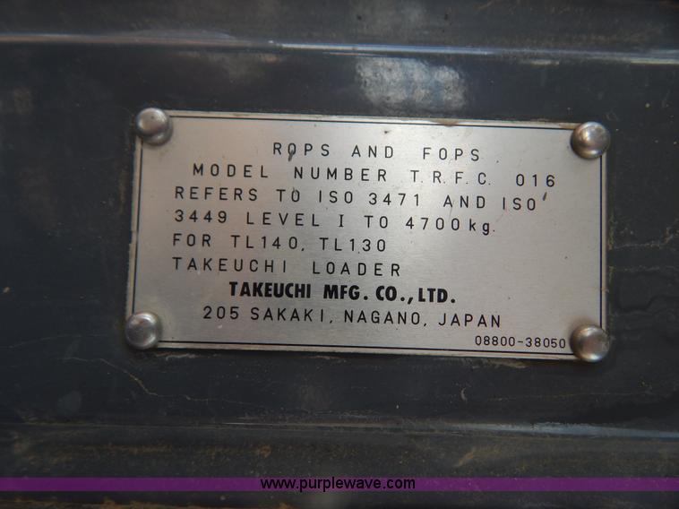 image for item B5848 2006 Takeuchi TL140 track skid steer