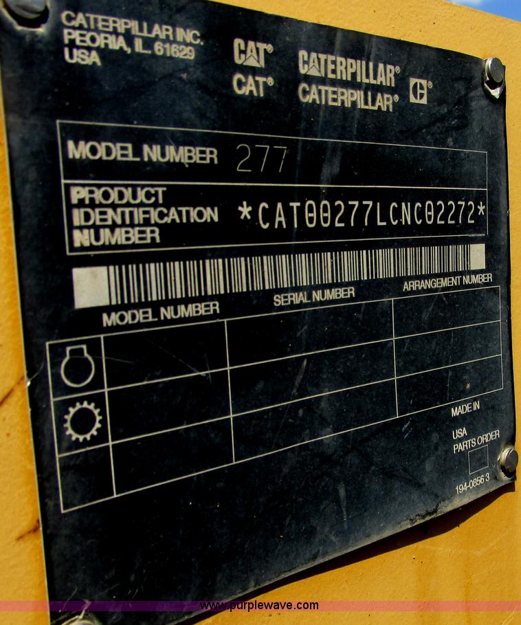 image for item E7355 Caterpillar 277 track skid steer