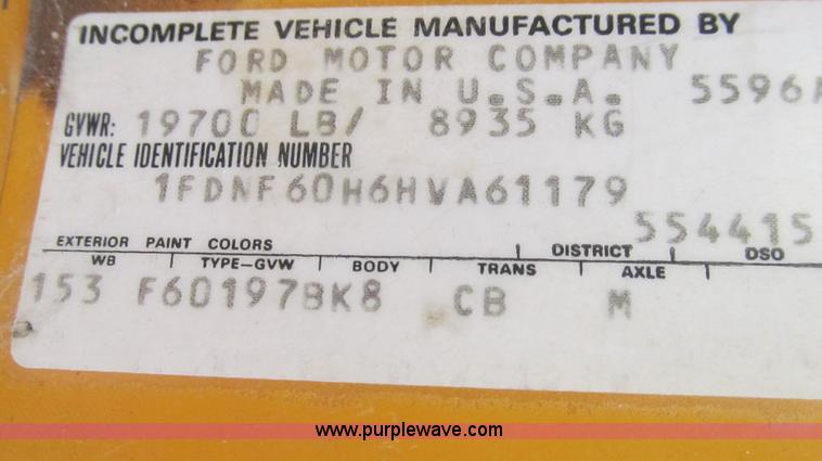 image for item G2107 1987 Ford F600 Altec bucket truck