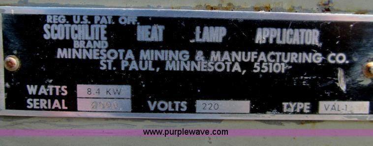 image for item G2110 Scotchlite heat lamp applicator table