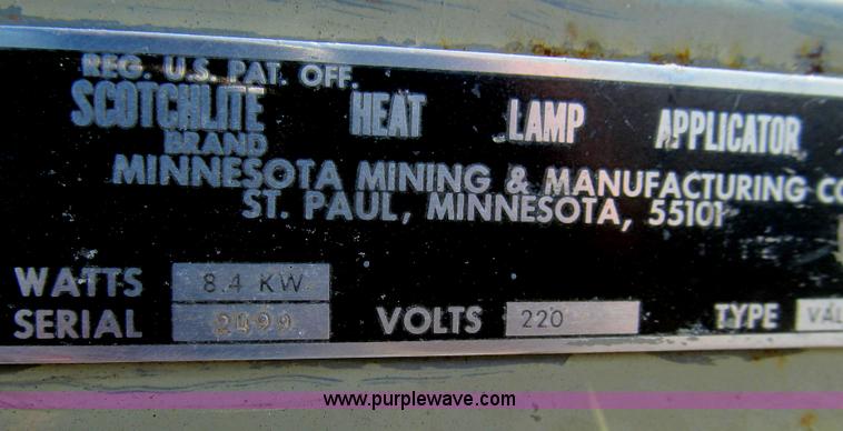 image for item G2110 Scotchlite heat lamp applicator table