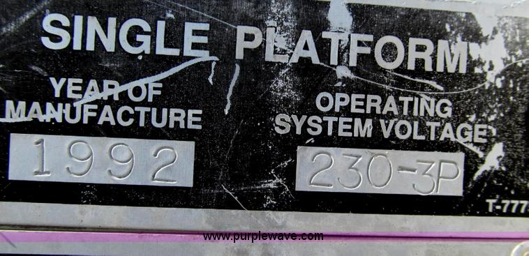 image for item G2113 1992 Telsta T-400 single platform man lift