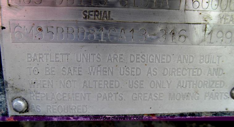 image for item G2117 Bartlett M85 lifting fifth wheel device