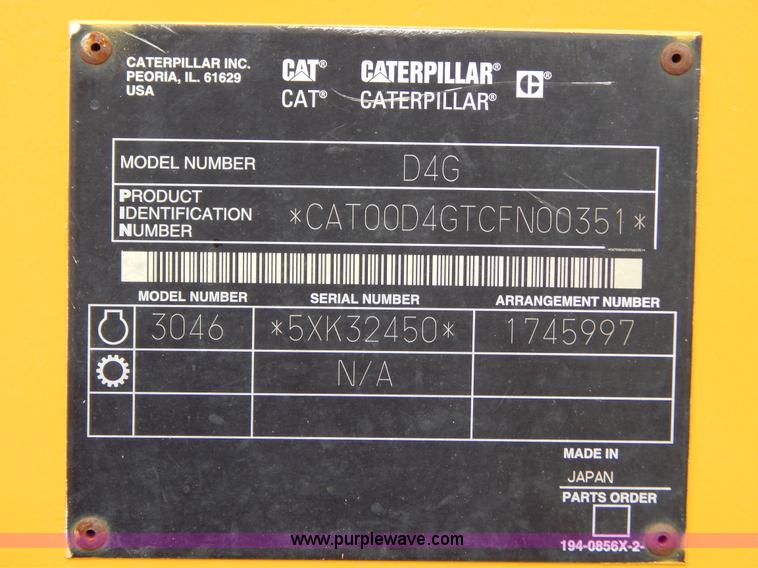 image for item G3373 2002 Caterpillar D4G LGP dozer