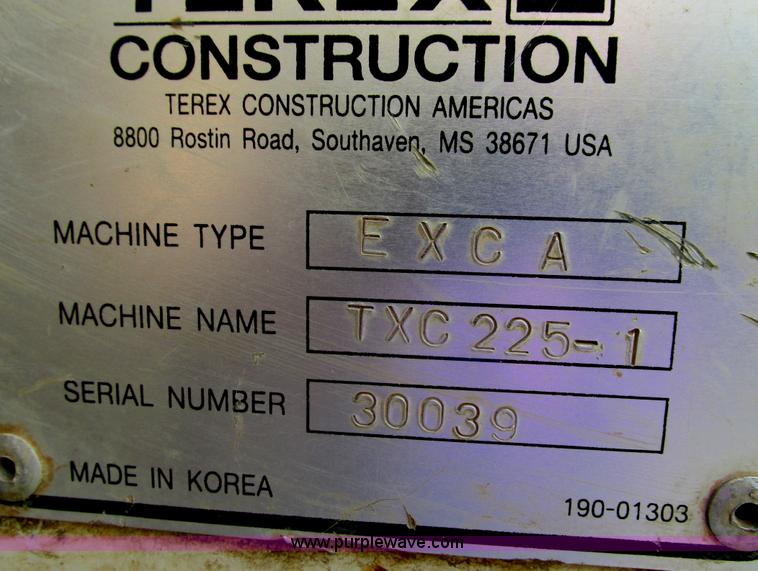 image for item G9439 Terex TXC225-1 excavator