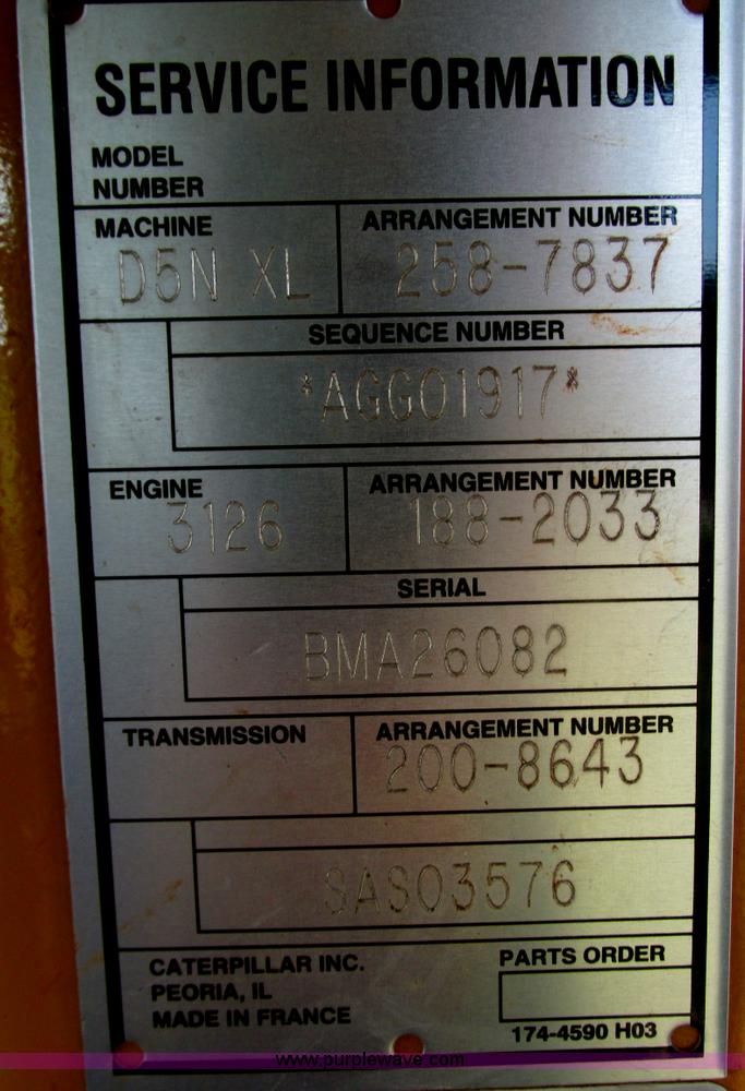 image for item G9440 2005 Caterpillar D5N XL dozer