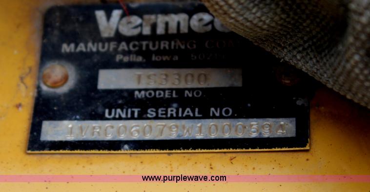 image for item H6851 Vermeer 3300 tree spade skid steer attachment