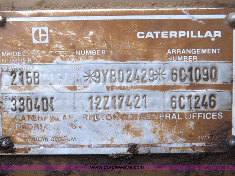 image for item I7541 1987 Caterpillar 215B LC excavator