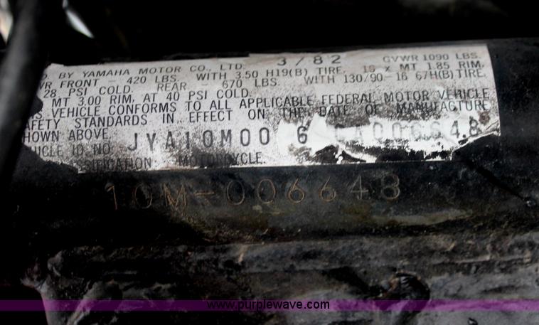 image for item H4222 1982 Yamaha Maxima 1100 motorcycle