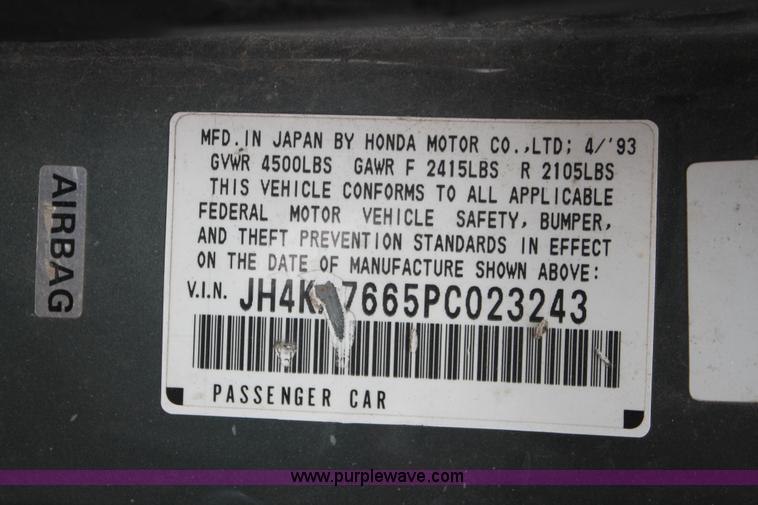 image for item H4228 1993 Acura Legend L