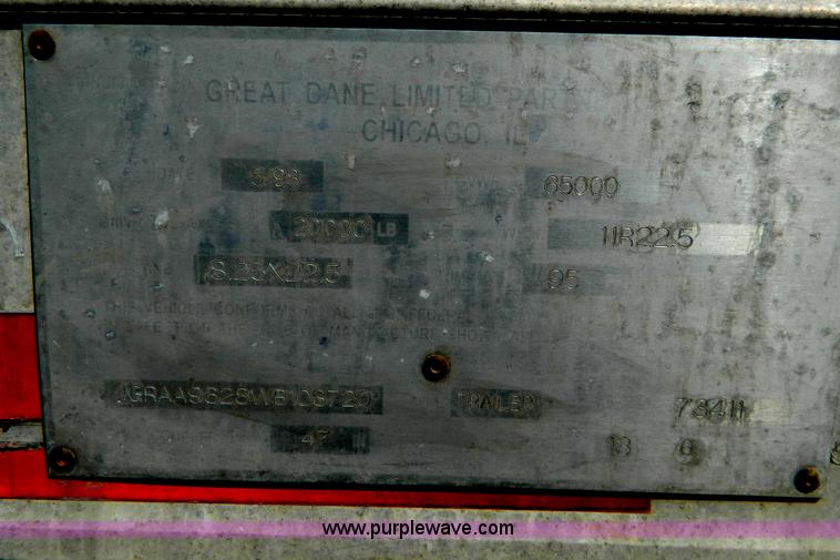 image for item G7992 1998 Great Dane dry van trailer