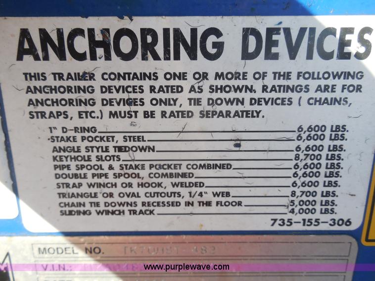 image for item I1331 2006 Trail King TK70HST-482 Advantage equipment trailer