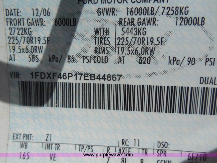 image for item I1333 2007 Ford F450 Super Duty service truck