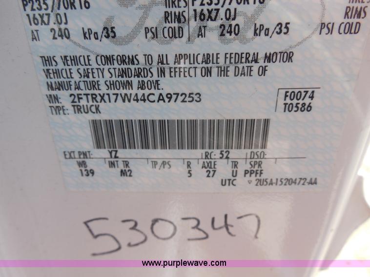 image for item I1355 2004 Ford F150 Heritage XLT SuperCab pickup truck