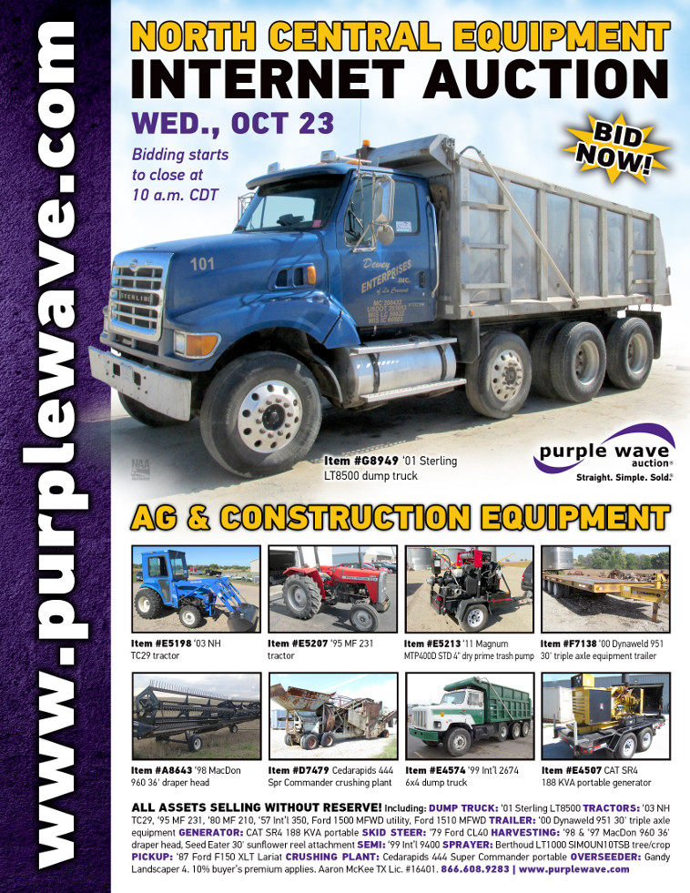 SOLD! North Central Ag and Construction Equipment Auction Items Sold