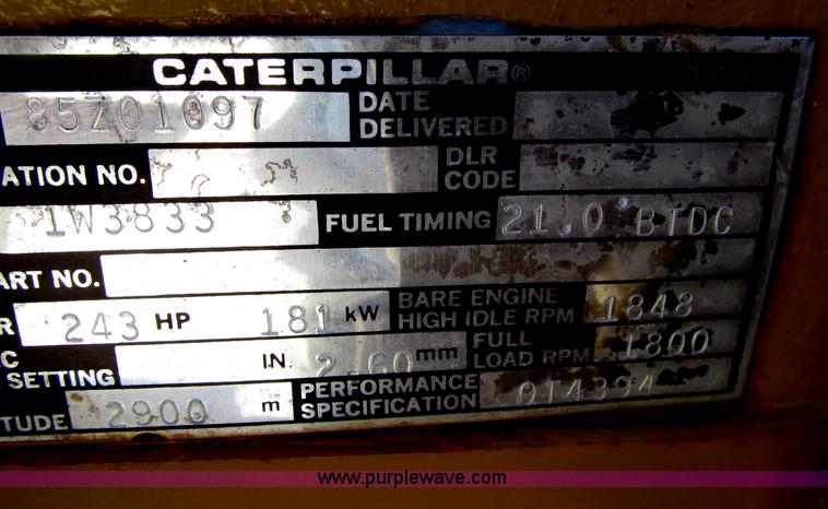 image for item E4507 Caterpillar SR4 188 KVA portable generator