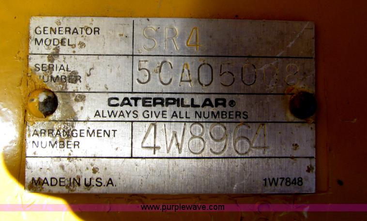 image for item E4507 Caterpillar SR4 188 KVA portable generator