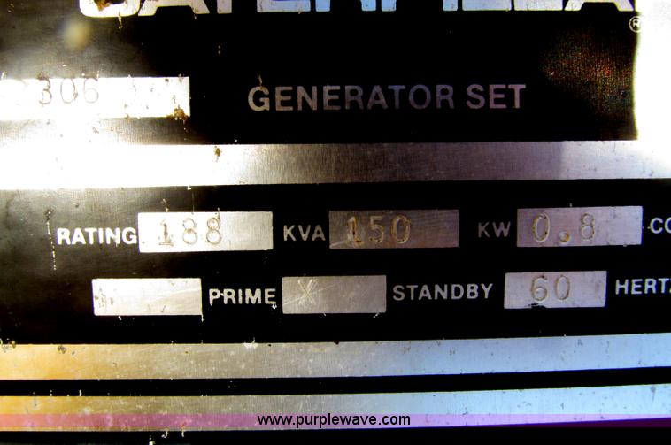 image for item E4507 Caterpillar SR4 188 KVA portable generator