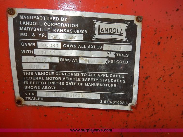 image for item H6834 1997 Landoll 345-31 trailer