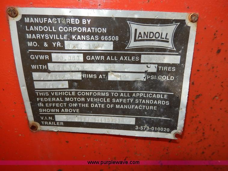 image for item H6834 1997 Landoll 345-31 trailer