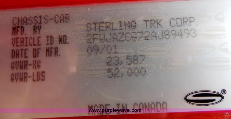 image for item I1411 2002 Sterling LT9500 semi truck