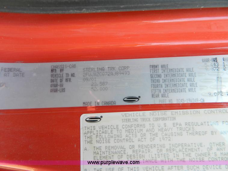 image for item I1411 2002 Sterling LT9500 semi truck