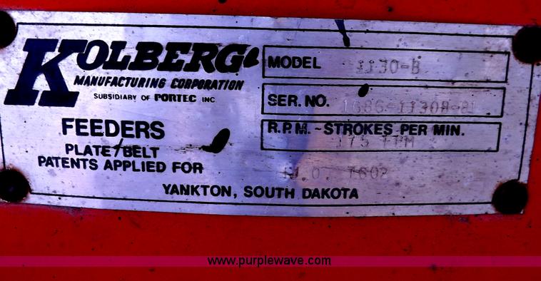 image for item I7513 1979 Kolberg 1130-50 mix asphalt pugmill