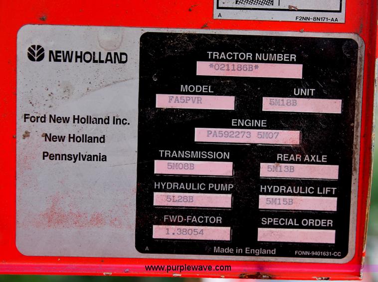 image for item I8024 1995 Ford New Holland 7740 MFWD tractor