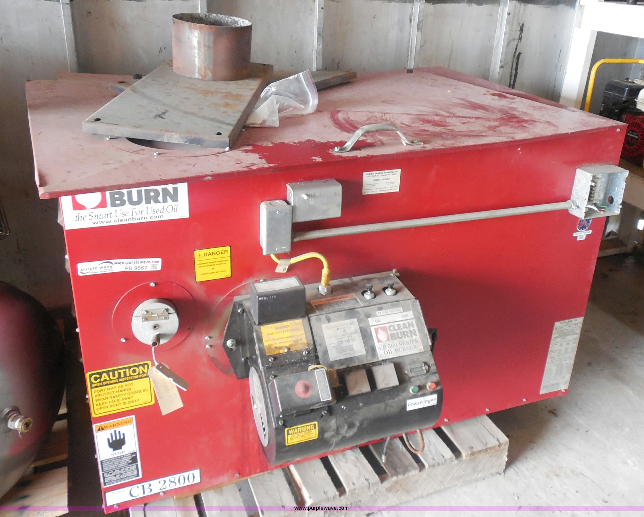 Clean Burn CB-2800 oil heater in Salina, KS | Item AD9667 sold | Purple Wave