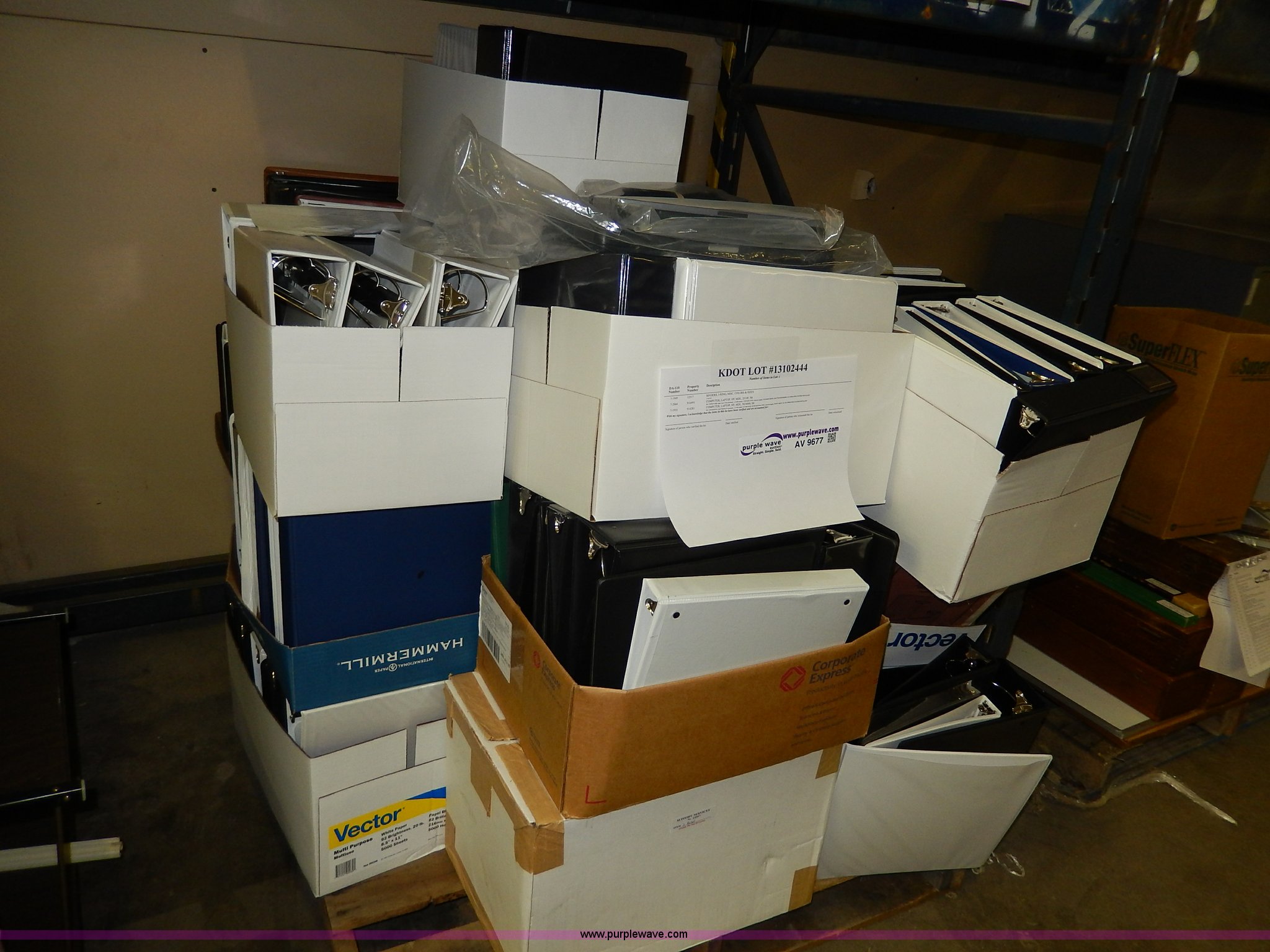 Assorted office supplies in Topeka, KS Item AV9677 sold Purple Wave