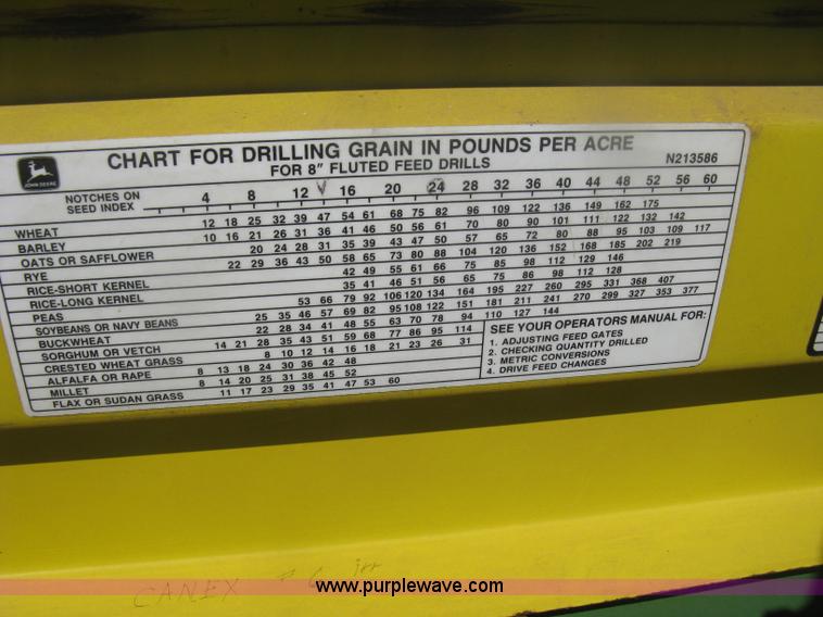 image for item H6284 (2) John Deere 8350 grain drills