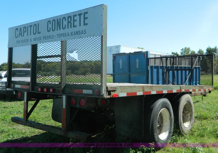 image for item AD9951 1965 shop built flatbed trailer