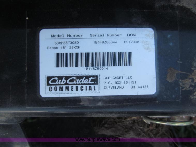 image for item AE9444 2008 Cub Cadet 53AH8ST3050 The Recon lawn mower
