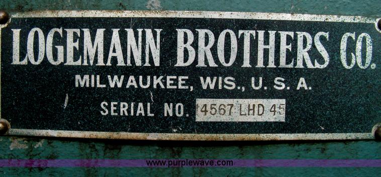 image for item AN9669 Logemann Brothers industrial baler