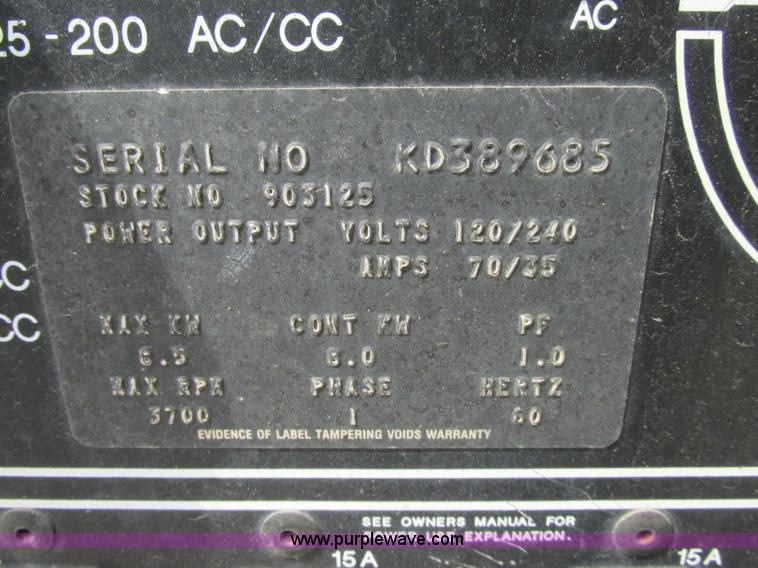 image for item F5241 Miller Bobcat 225G welder/generator