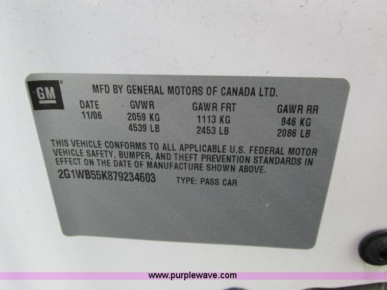 image for item F5301 2007 Chevrolet Impala LS