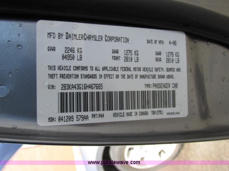 image for item F5312 2006 Dodge Charger