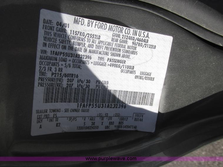 image for item F5313 2001 Ford Taurus SES
