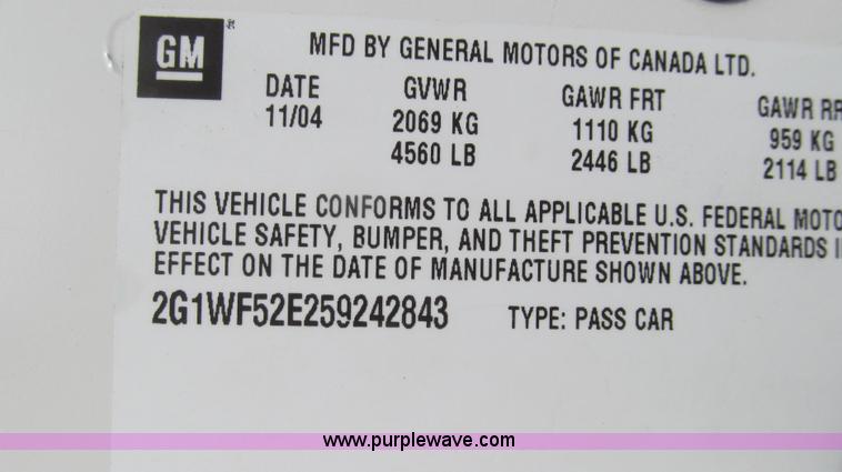 image for item G2129 2005 Chevrolet Impala
