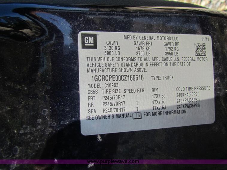 image for item G4242 2012 Chevrolet Silverado 1500 Ext. Cab pickup truck