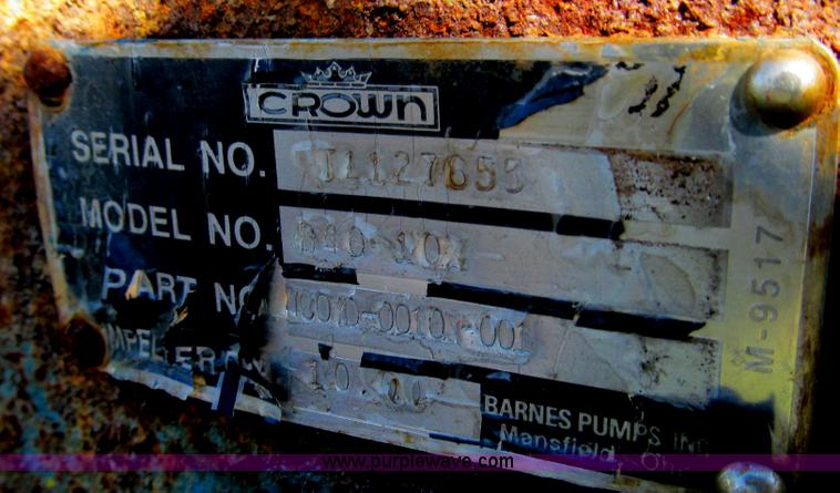 image for item O9209 Crown Barnes pump with Baldor electric motor